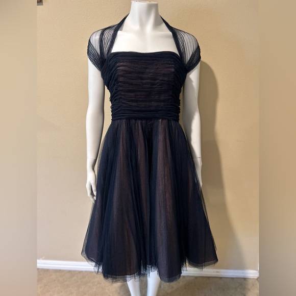 Byron Lars Anthropologie Beauty Mark Tulle Halter Midi Dress - Picture 12 of 13